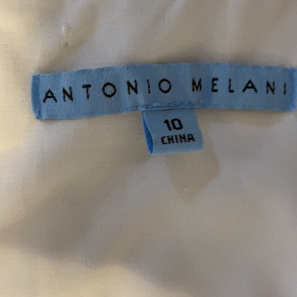 ANTONIO MELANI women’s scuba lined sheath stretch palm leaf dress. V neckline 10 - Picture 12 of 15